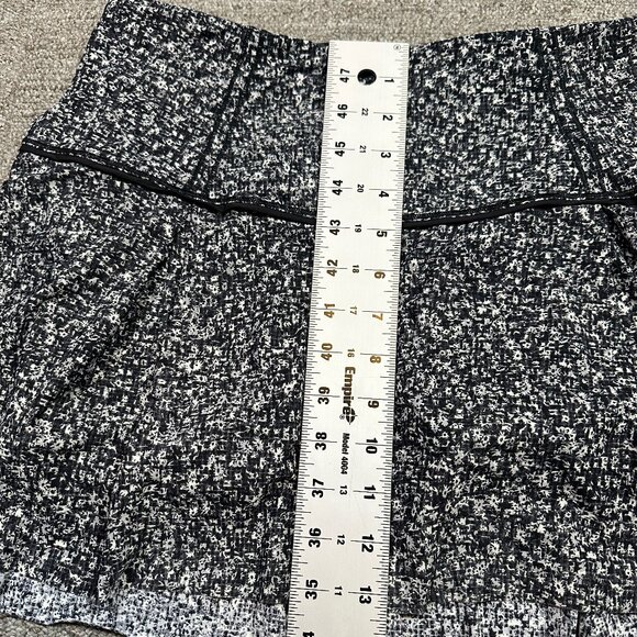 Lululemon Lost In Pace Skirt Daisy Dust Alpine White Black Tennis Skirt Skort 6 - Picture 5 of 7